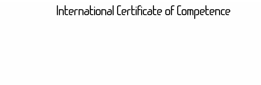 International Certificate of Competence
